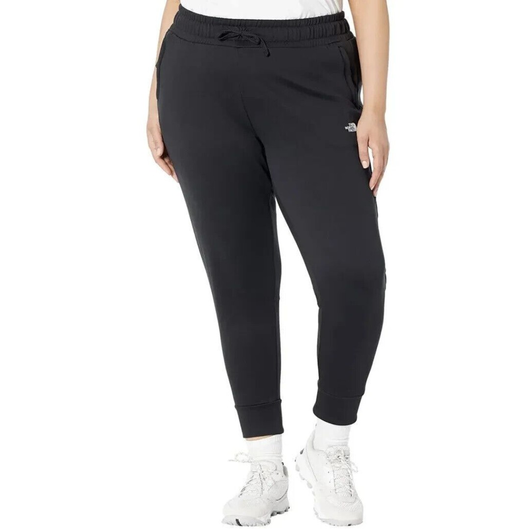 The North Face Women's Plus Size Jogger Lounge Pants Canyonlands Fleece Black 3X