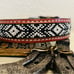 Beaded leather dog collar