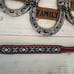 Beaded leather dog collar