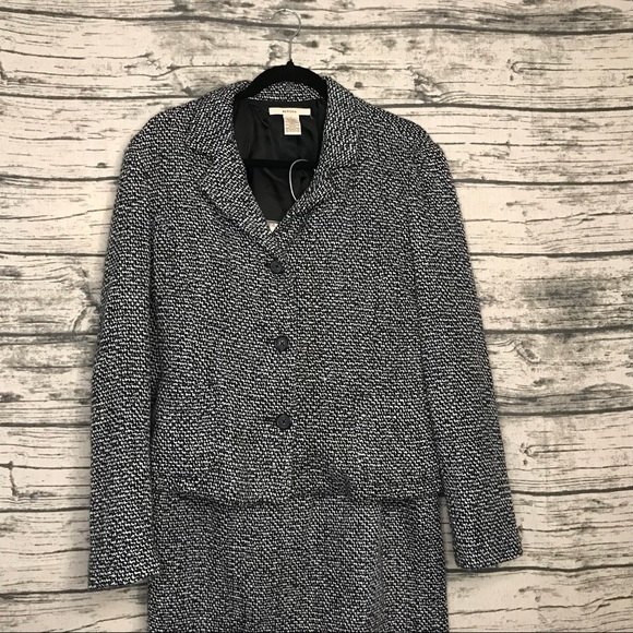 Black & White Business Jacket & Skirt Set L/10