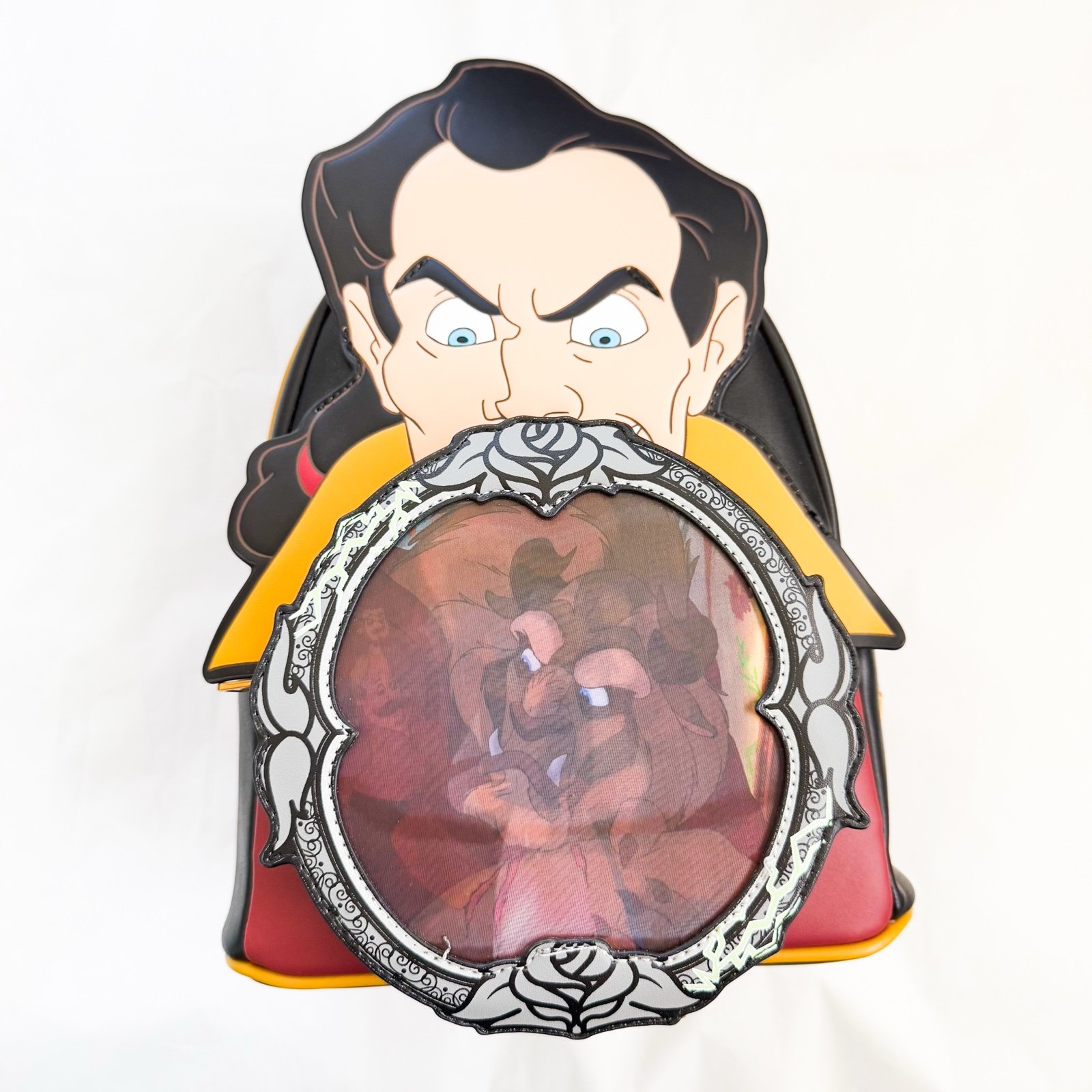 Loungefly Disney Beauty and the Beast Lenticular Gaston Mini Backpack
