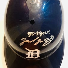 ZACH MCKINSTRY DETROIT TIGERS STAR SIGNED AUTOGRAPHED F/S LOGO HELMET +INSC RARE