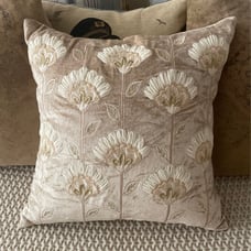 Like new celerie Kemble velvet and chiffon floral decorative throw pillow