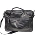 Levenger Leather Laptop Bag Black Padded Sleeve Shoulder Strap Handles Briefcase