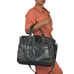 Levenger Leather Laptop Bag Black Padded Sleeve Shoulder Strap Handles Briefcase