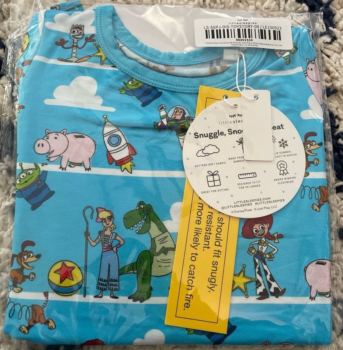 Little Sleepies toy story print Disney Pixar