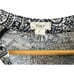 Tiny Women Bohemian Floral Paisley Print Silk Blend Blouse Roll Tab Sleeve Large