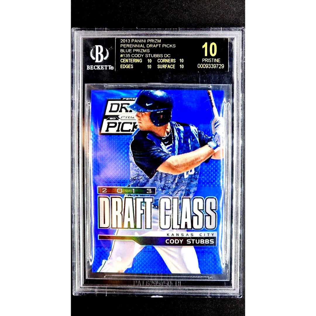 2013 Panini Prizm Perennial Blue 135 Cody Stubbs RC /75 BGS 10 Black Label POP 1