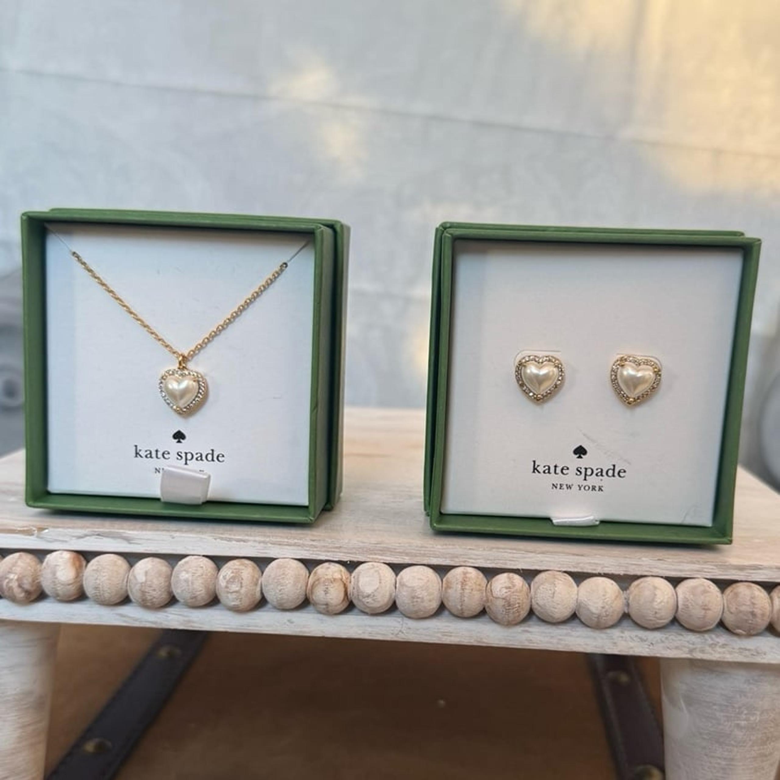 ❤️Kate Spade Heart Earrings & Necklace Set