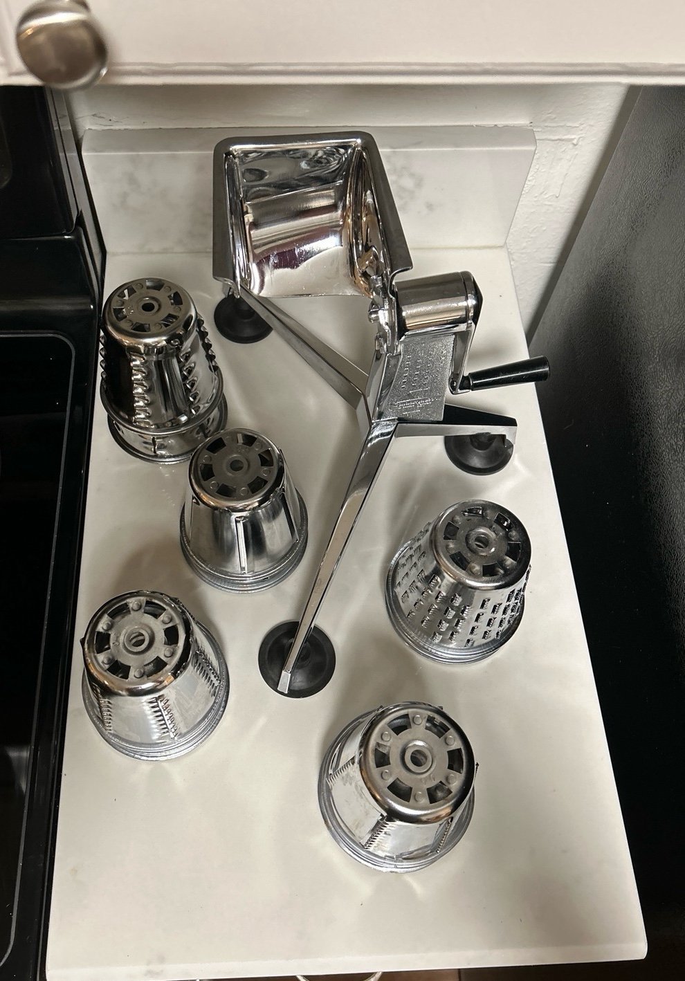 Vintage Saladmaster Food Cutter & 10 Cones