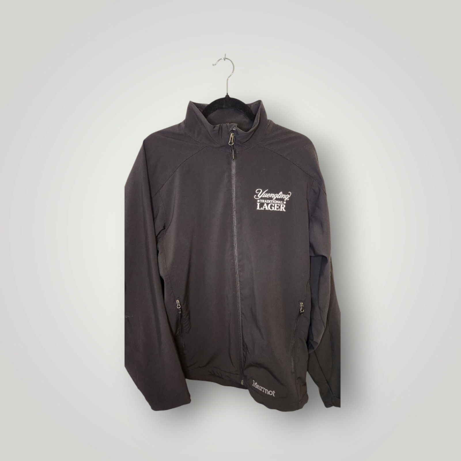 Marmot Black Jacket softshell Men Yuengling tradition lager size Large