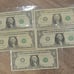 (5) 1 Fancy Serial Number Dollar Bills