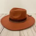 Altar'd State Double Band Wide Brim Hat in Rust NWT