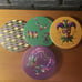Mardi Gras Ceramic Coasters With Cork Back Set of 4