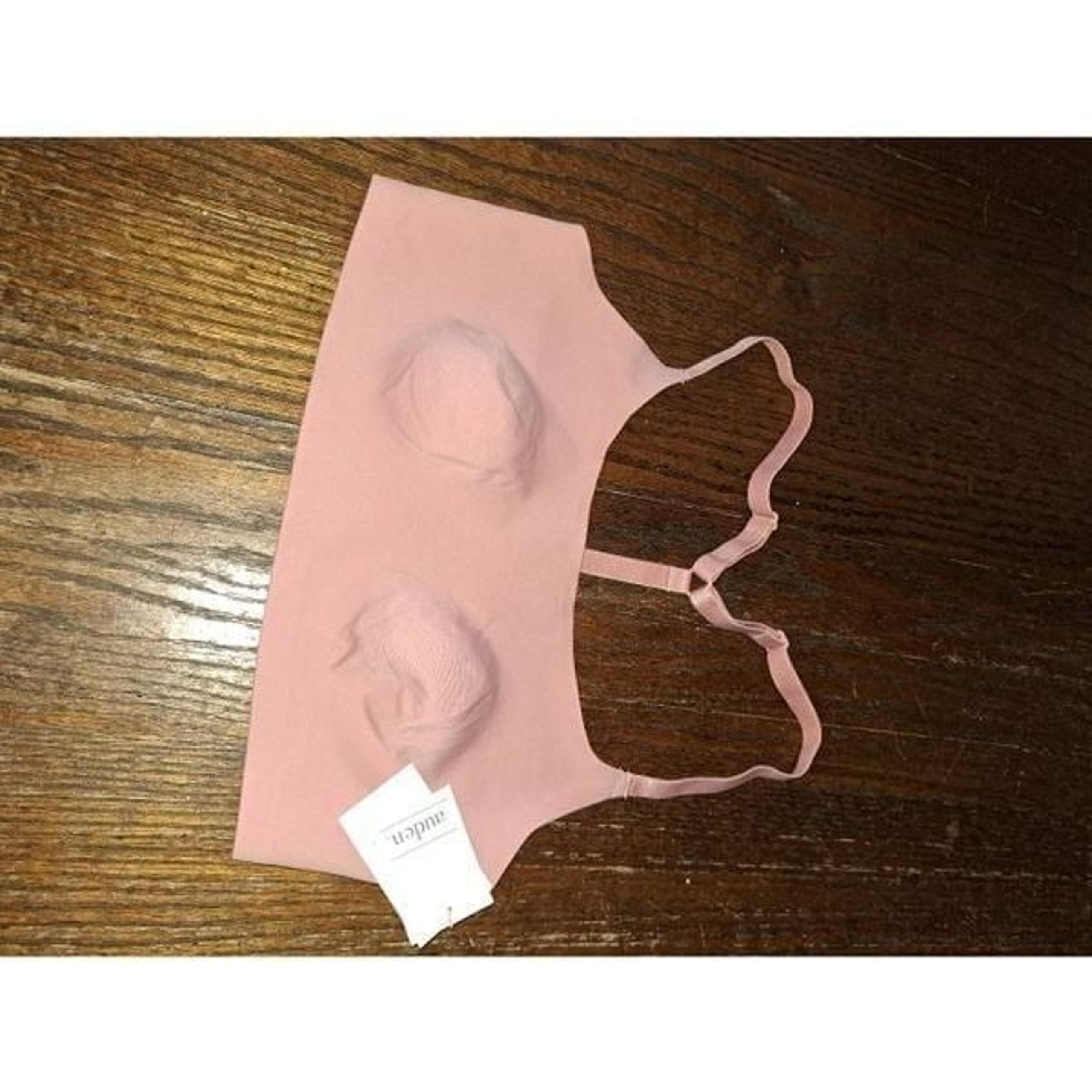New Medium Auden Rose Red Signature Smooth Collection Unlined Bralettes Pink