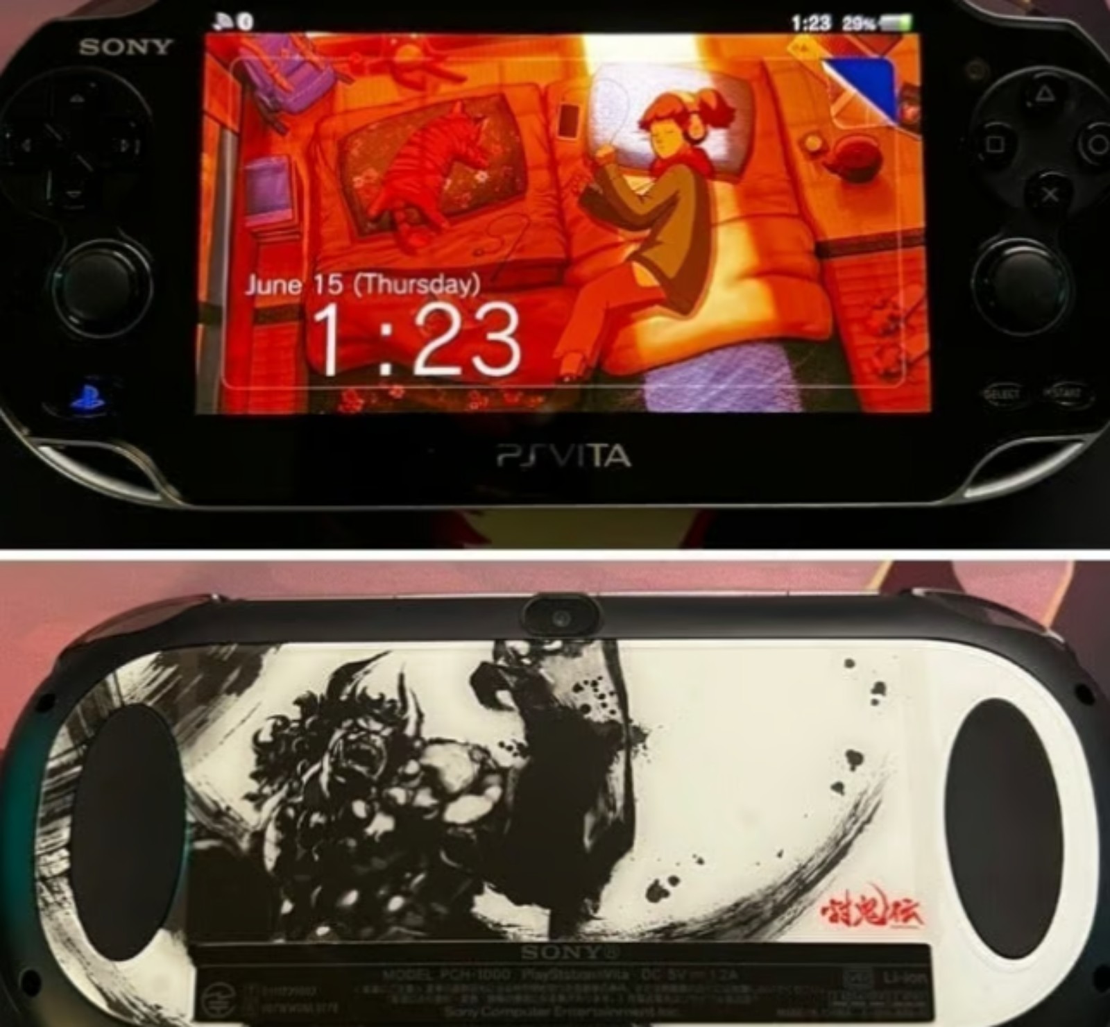 PsVita Oled Toukiden w(Screen Protector/Charger/Wrist strap/Case/Clear Case)