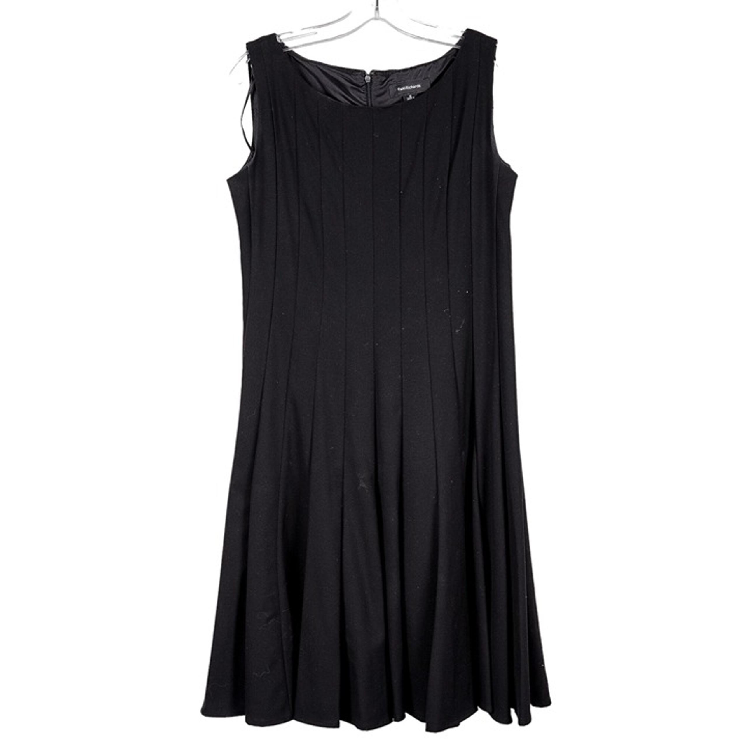 R&M Richards Flare Dress 6 Womens Black Pleated Spin Dance Flowy Knee Length