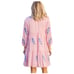 J.Marie Madeline Pink Embroidered Boho Swing Mini Dress Size Small