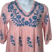 J.Marie Madeline Pink Embroidered Boho Swing Mini Dress Size Small