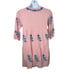 J.Marie Madeline Pink Embroidered Boho Swing Mini Dress Size Small