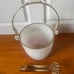 Vintage Art Murano Made in Italy Designed by M Valenti Ice Bucket With Tongs