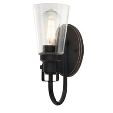 Westinghouse Indoor Single Light Fixture Oil Rubbed Bronze Seeded Glass 65745