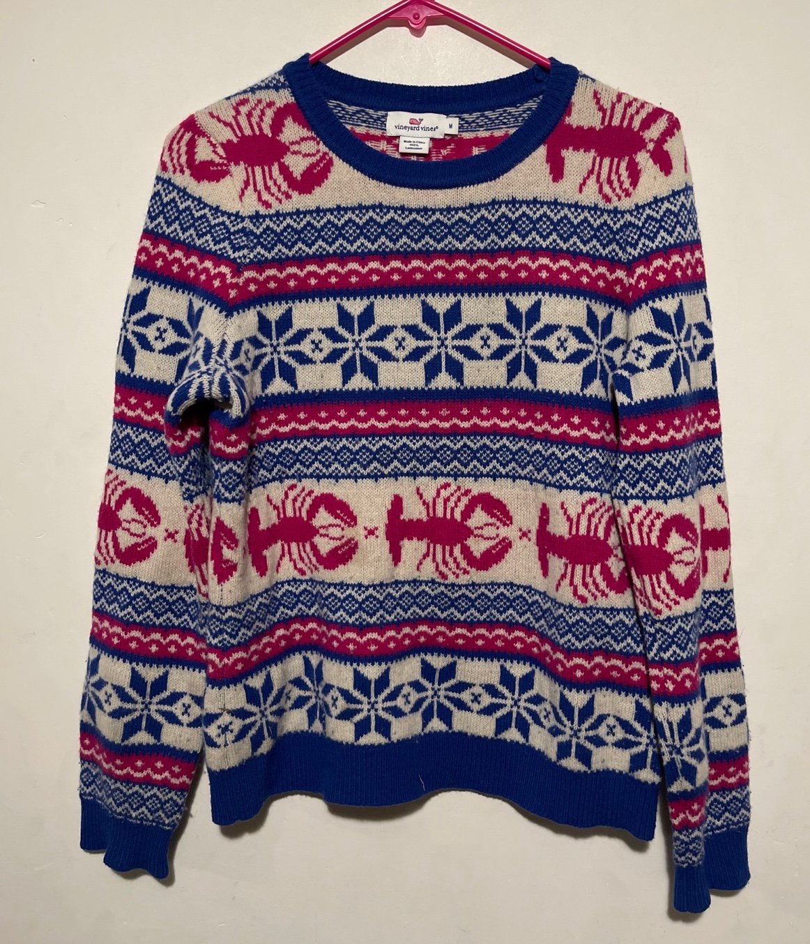 Vineyard vines women’s lambswool Christmas sweater Medium very rare
