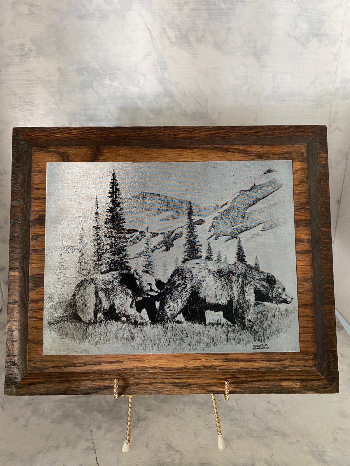 Nature Etching’s Iminac D. Noel Smith Collection Mama Bear with Cub