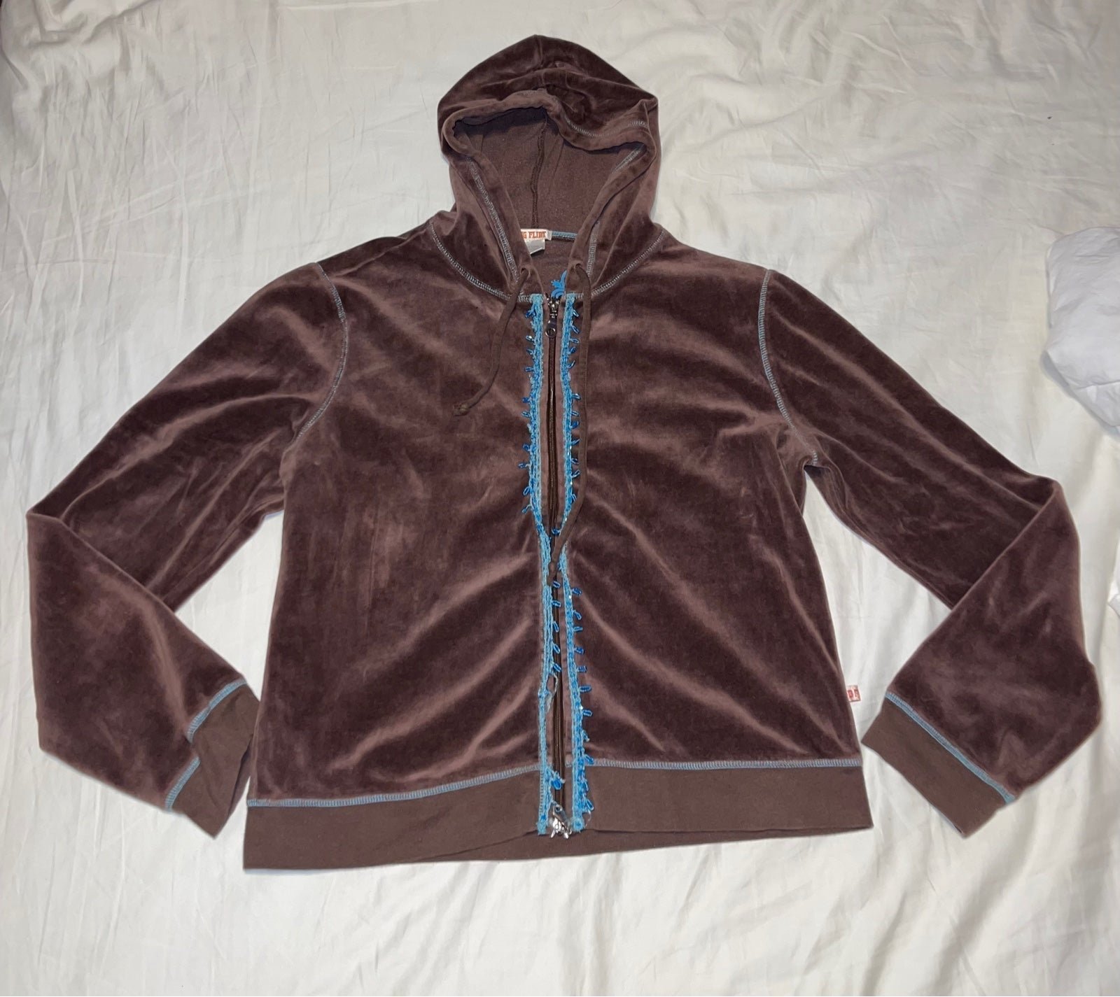 Vintage Big Flirt Juicy Couture Velour Track Suit Low Rise Y2K Junior