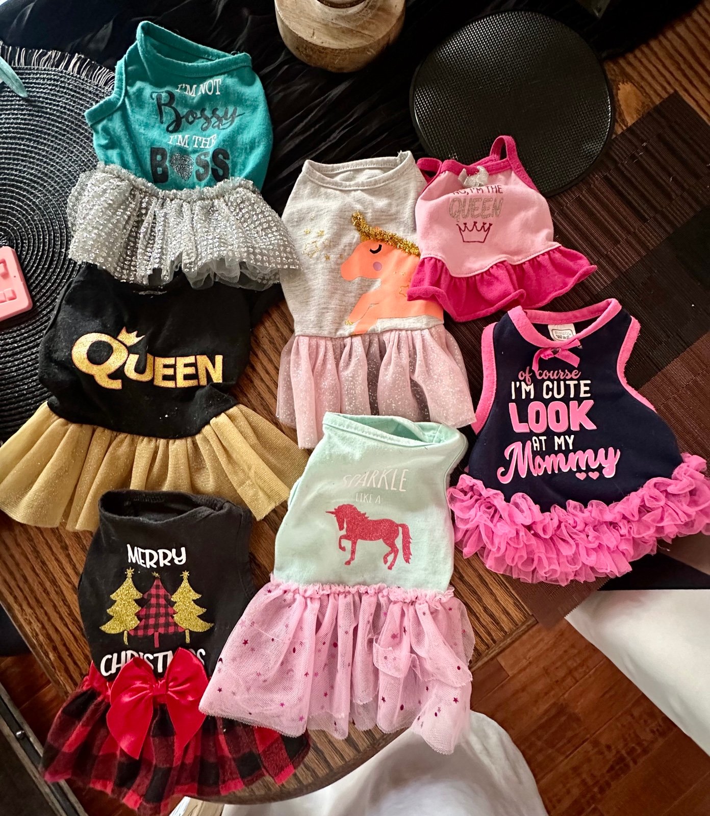 Dog clothes dress lot bundle