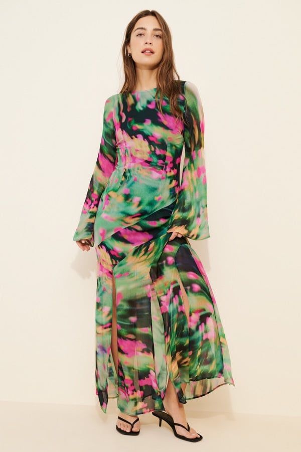 The Wolf Gang Giselle Bell Sleeve Maxi Dress