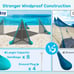 10x10 Ft Camping Sun Shade for Beach with UPF 50+ Protection,Turquoise