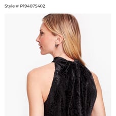 talbots tie neck halter top velvet