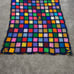 Vintage Retro Boho Granny Square Crochet Bed Afghan Blanket 66”x52”