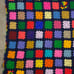 Vintage Retro Boho Granny Square Crochet Bed Afghan Blanket 66”x52”