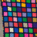 Vintage Retro Boho Granny Square Crochet Bed Afghan Blanket 66”x52”