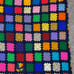 Vintage Retro Boho Granny Square Crochet Bed Afghan Blanket 66”x52”