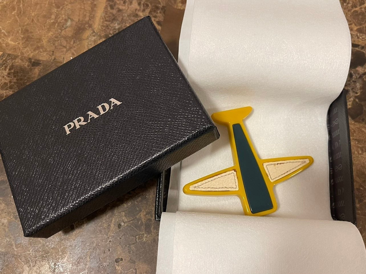 Prada Vintage Authentic brooch with box