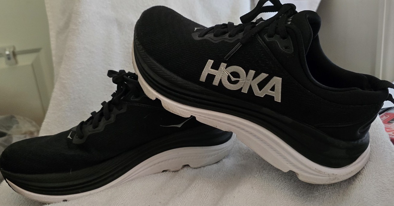 Hoka One Gaviota 5 Womens Size 8B Black White Running Shoes