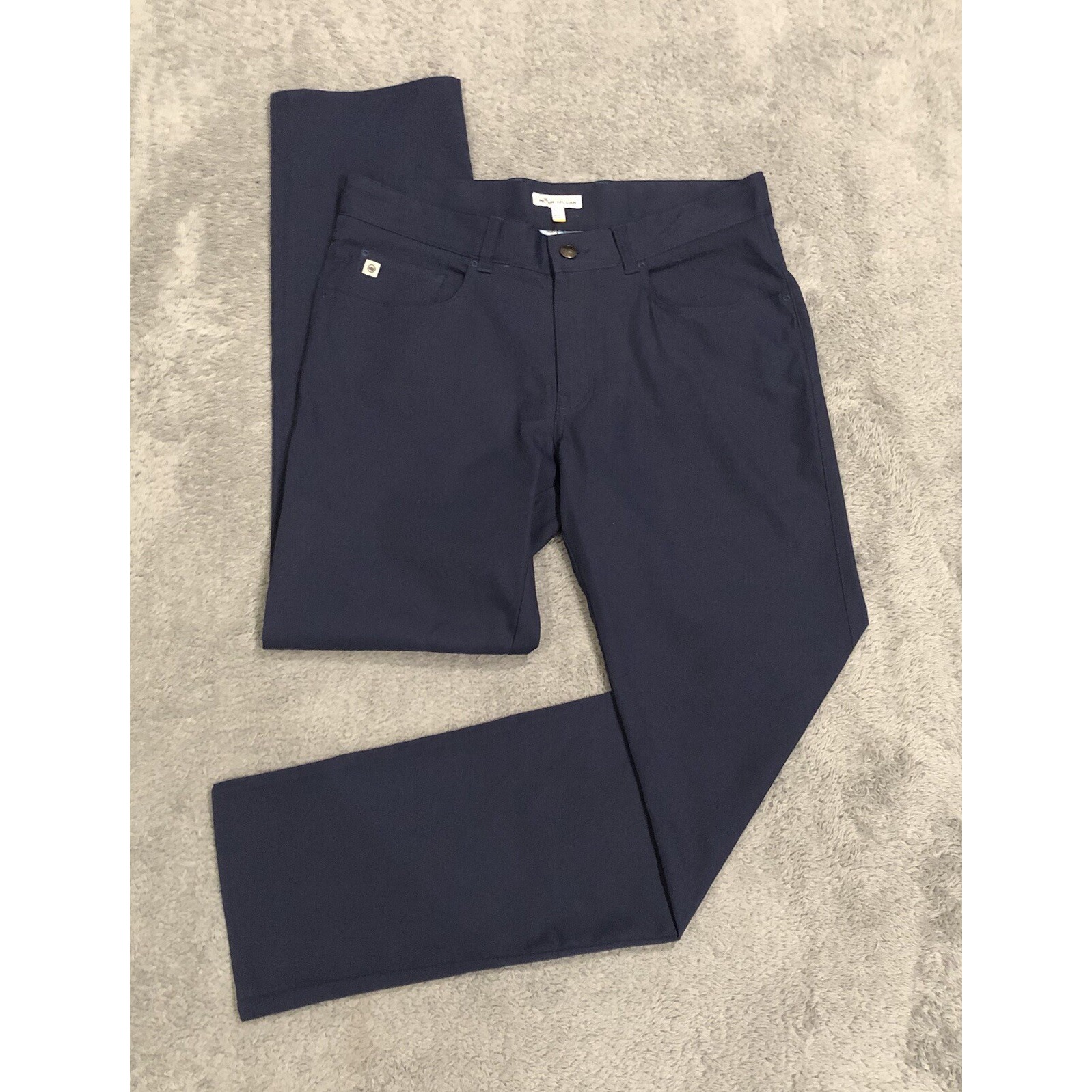 Peter Millar Pants Mens 32x32 eb66 Performance Navy Blue Golf Casual Five Pocket