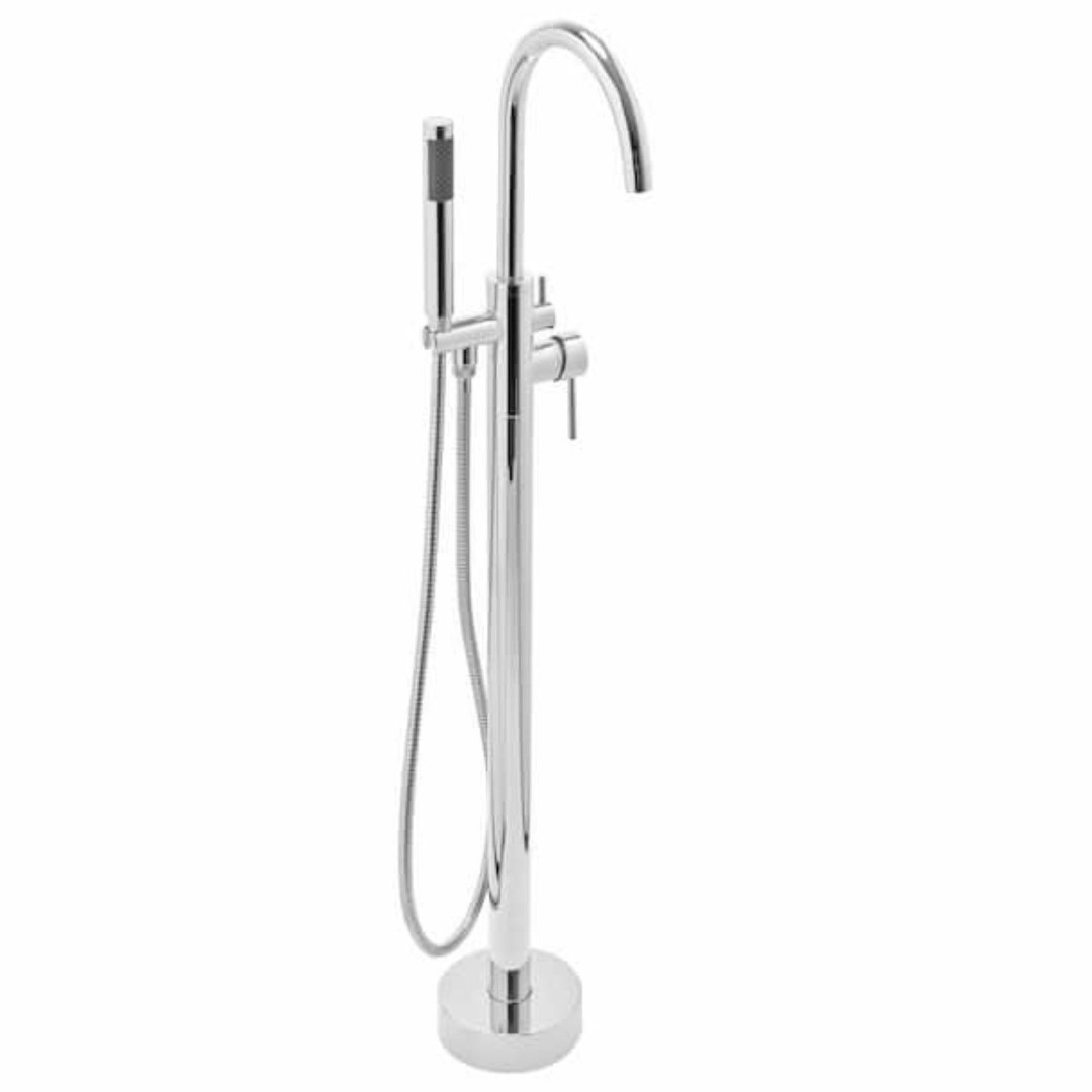 1-Handle Freestanding Floor Mount Roman Tub Faucet Bathtub Filler Hand Shower