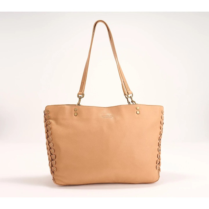 American Leather Co. Lenox Glove Triple Entry Tote Bag Vachetta A669259