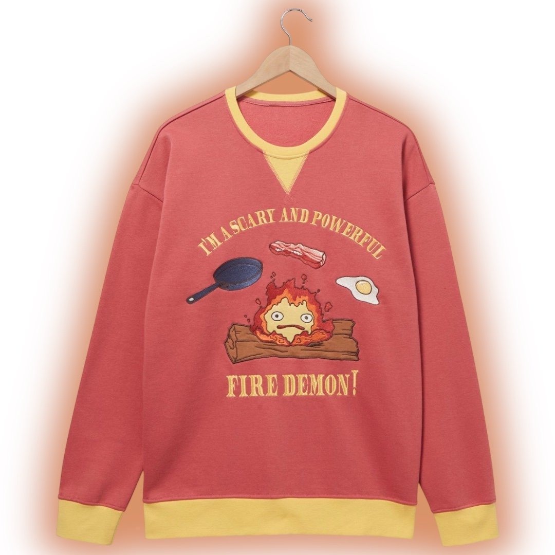 Studio Ghibli Howl's Moving Castle Calcifer Crewneck