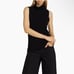 Saks Fifth Avenue Women's XL Sweater Vest Black Cashmere Turtleneck NWT