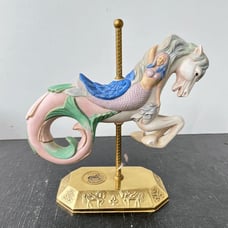 Vintage 1990 Mermaid Carousel Figurine - Jack Hou Collection