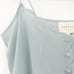 Sezane Womens Coquette 100% Silk Scalloped Celadon Athena Camisole Cami Top 6