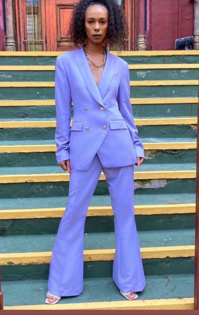 Lavender women’s suit pants - custom made