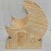 Large Moon with Cloud Wood Bed Play House Kiln Dried Chew Safe Small Pet Chinchi