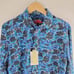 NEW Robert Graham Gaston Classic Fit Shirt Skull Blue Long Sleeve Size S