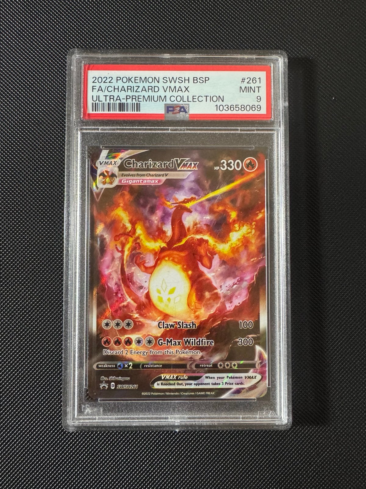 Pokemon PSA 9 Charizard Vmax Ultra Premium Collection Sword and Shield Promo